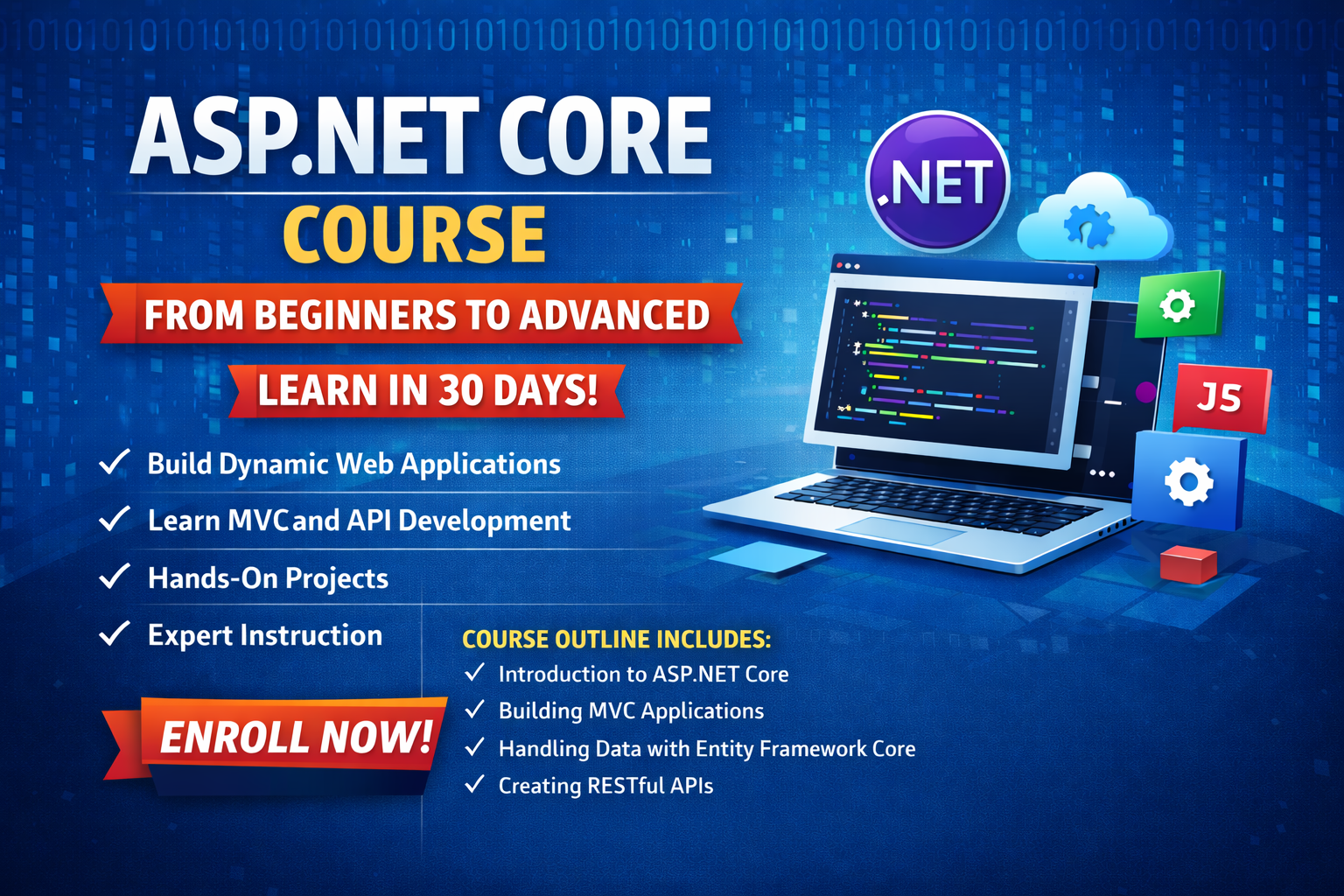 ASP.NET Core Course – From Beginners to Advanced (30 Days) course image